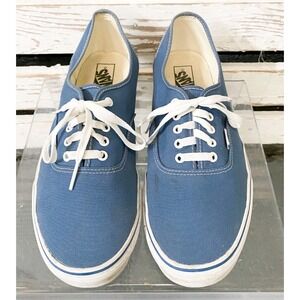 Vans Authentic Sneakers Womens 8 Blue Canvas Low Top Skate Shoes VN000EE3NVY